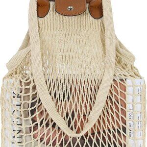 Woven Bag for Women, Fishing net bag,Straw Mesh Tote Bag, Beach,Hobo Bag, Fodabe